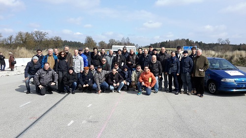 Una parte del gruppo italiano di ricostruttori presenti all'edizione 2016 dei crash-test DSD.