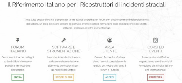 Il riferimento italiano per i ricostruttori di incidenti stradali