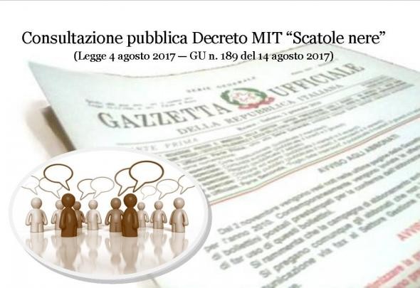 Consultazione Pubblica DM Scatole Nere