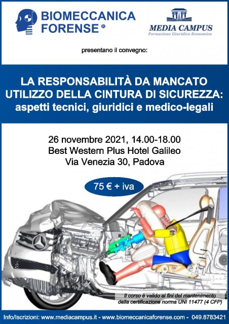 CONVEGNO: LA RESPONSABILITÀ DA MANCATO UTILIZZO DELLA CINTURA DI SICUREZZA