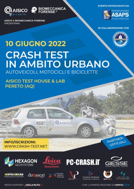 Crash Test in Ambito Urbano 10 Giugno 2022: Ultimi Posti Disponibili