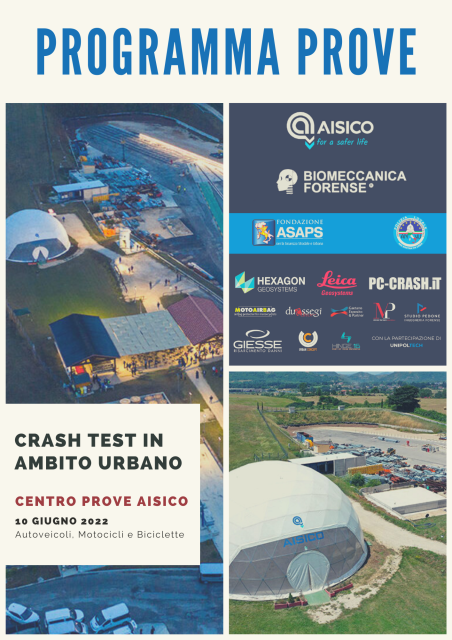 Il programma dei crash-test del 10 Giugno 2022