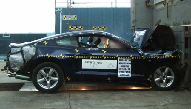 Crash test NHTSA: cinque stelle per la Ford Mustang Coupe (anno 2023)