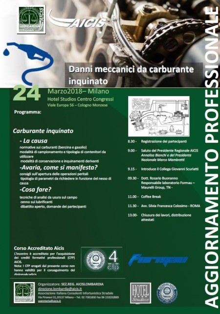 Convegno AICIS - Danni meccanici da carburante inquinato